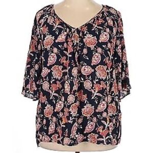 Est. 1948 Black and Orange Design Blouse